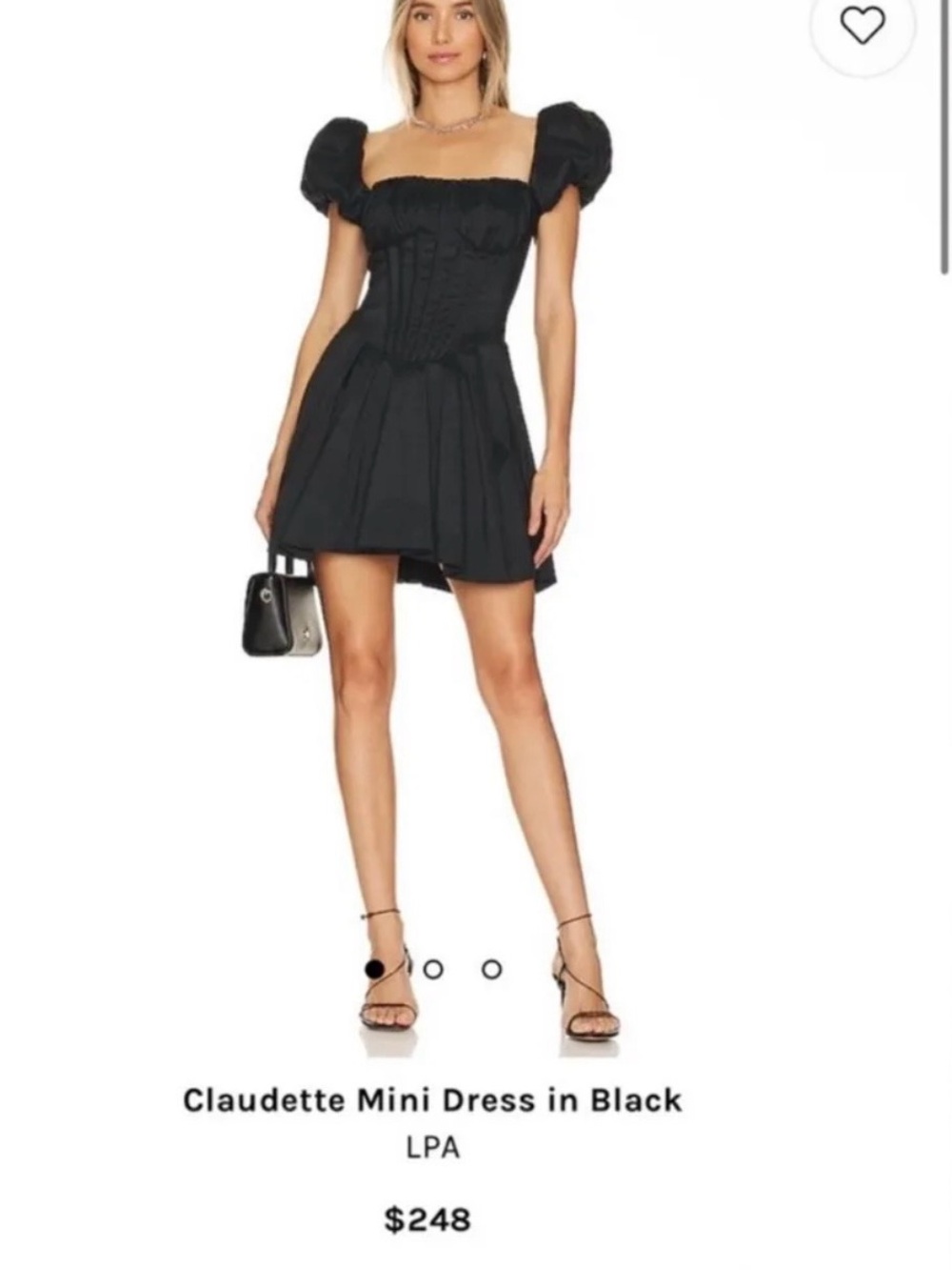 NWOT LPA Revolve Claudette Mini Dress In Black Size XS Retail $248 - Picture 4 of 5